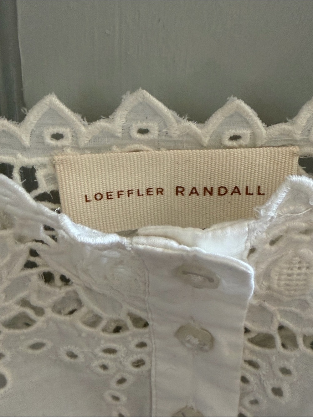 Loeffler Randall - Manon White Eyelet Top - Picture 2 of 3